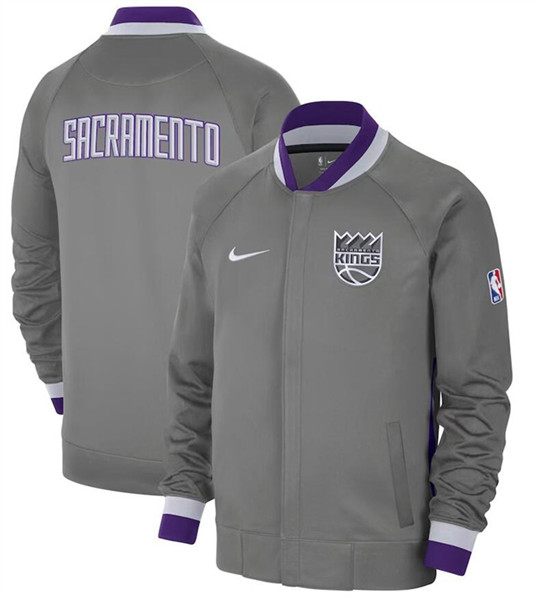 Men's Sacramento Kings Gray 2022/23 City Edition Full-Zip Jacket